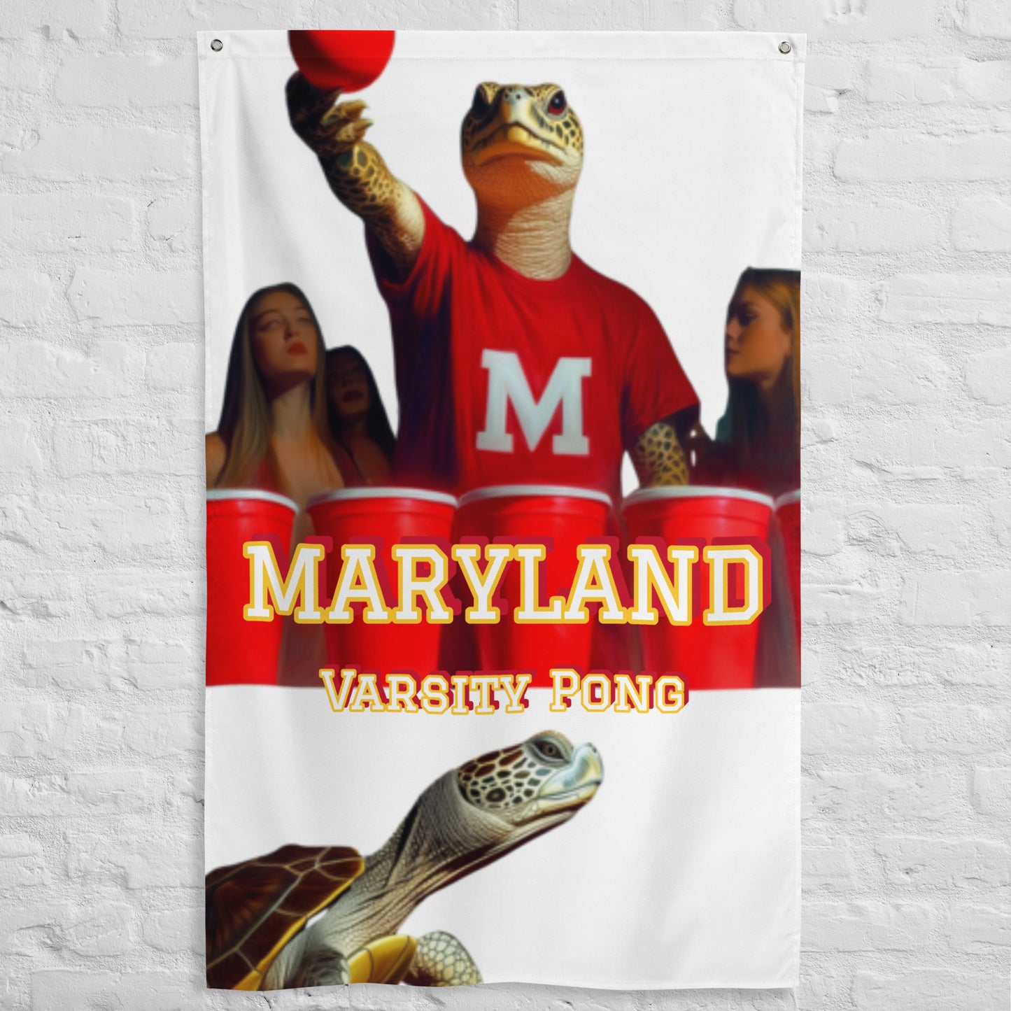 University of Maryland Varsity Pong Team Flag