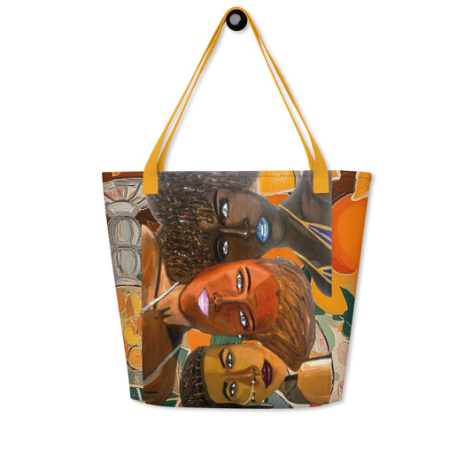 Triptych Large Tote Bag