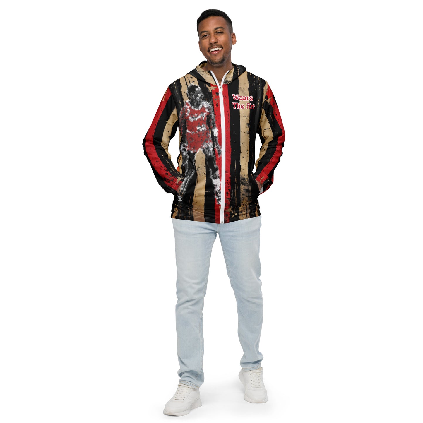 "Michael Jordan Rookie 84-85 Cubism" Men’s windbreaker