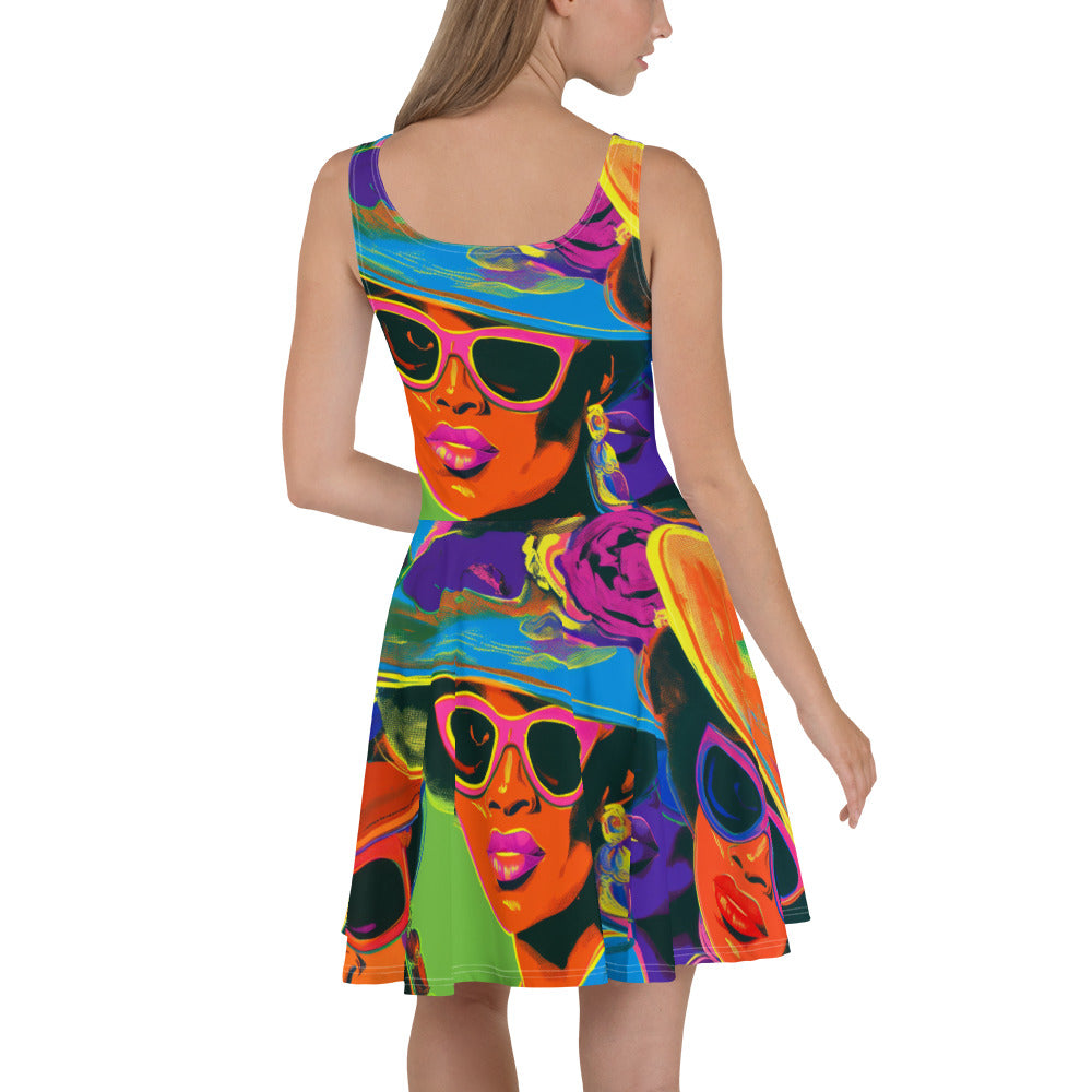 "Fedora Femme" Skater Dress