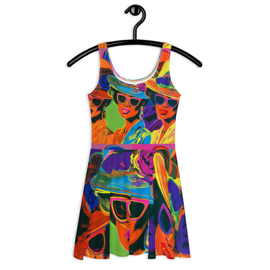 "Fedora Femme" Skater Dress