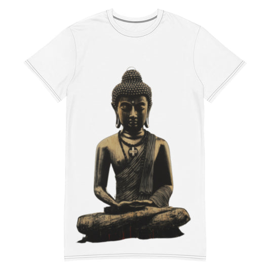 "Buddha Bless" T-shirt dress