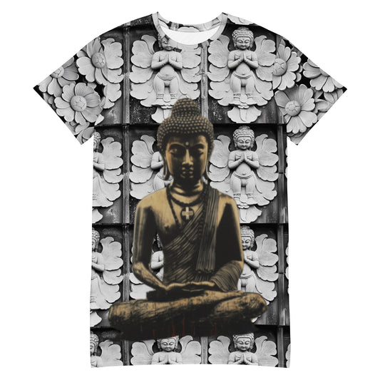 "Buddha Bless" T-shirt dress
