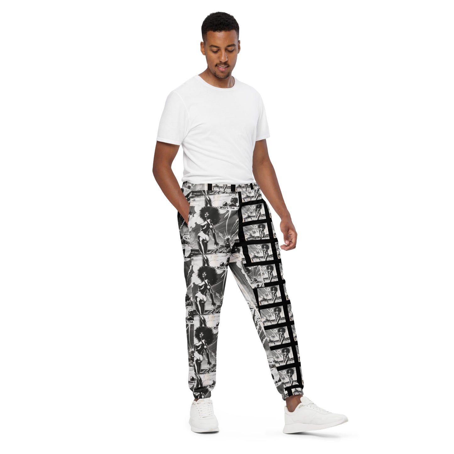 "Echoes of War" Unisex track pants-black