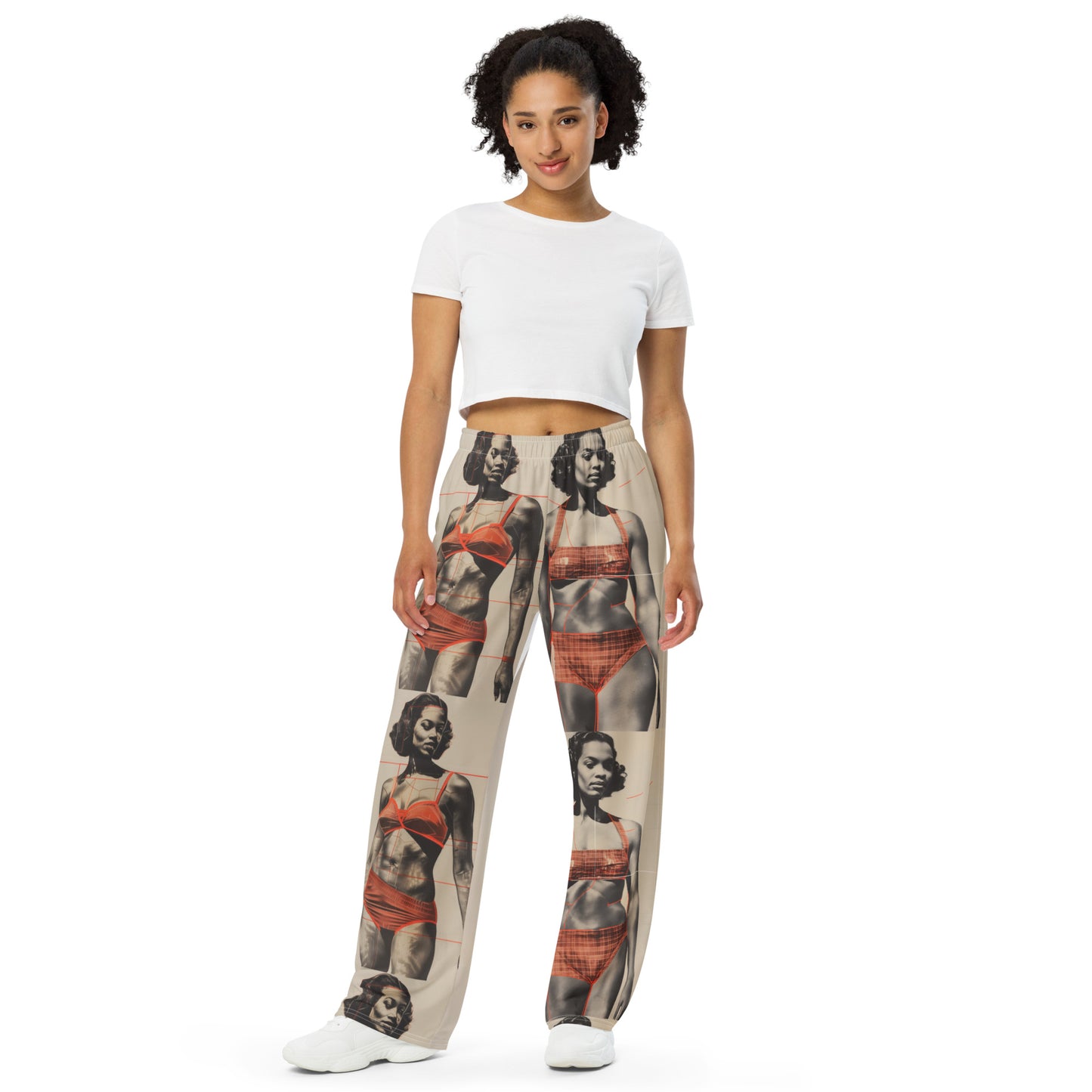 "Classic Pin-up" unisex wide-leg pants