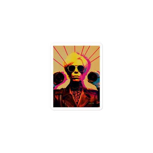 "Solarpunk Warhol" Bubble-free stickers
