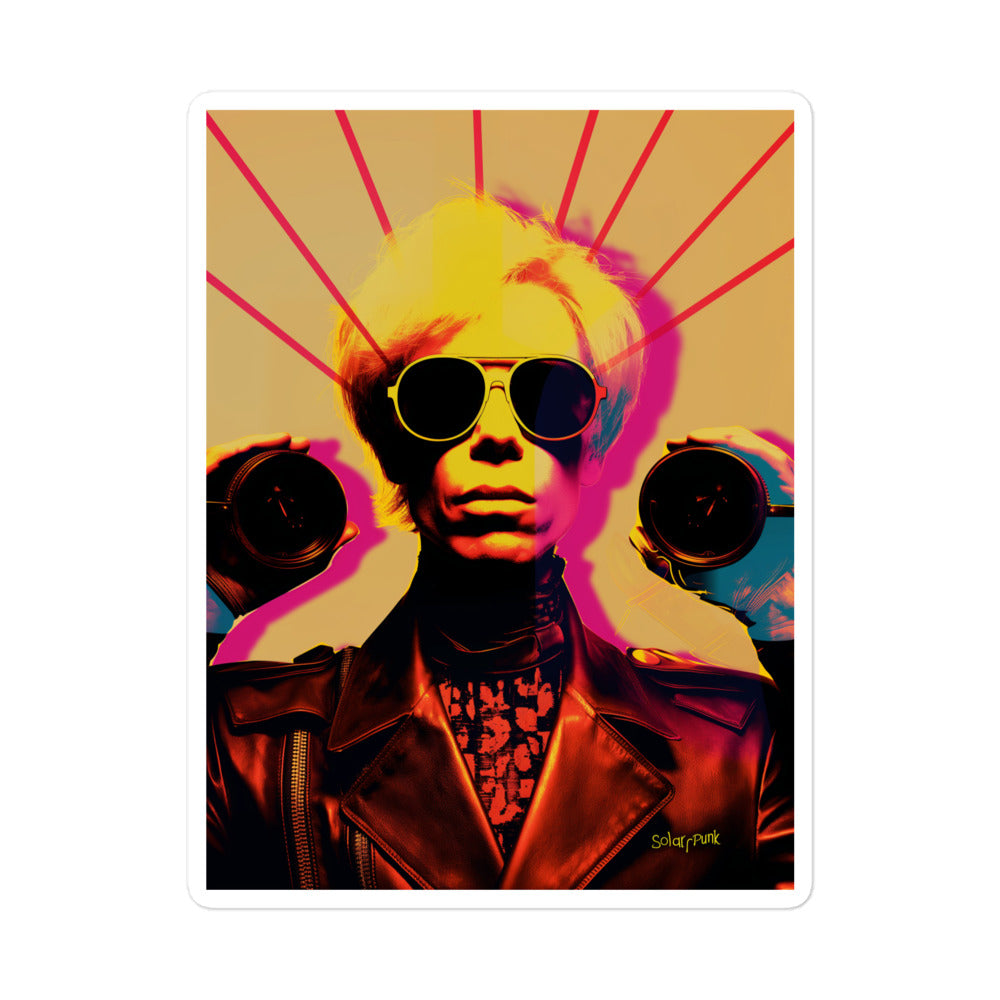 "Solarpunk Warhol" Bubble-free stickers