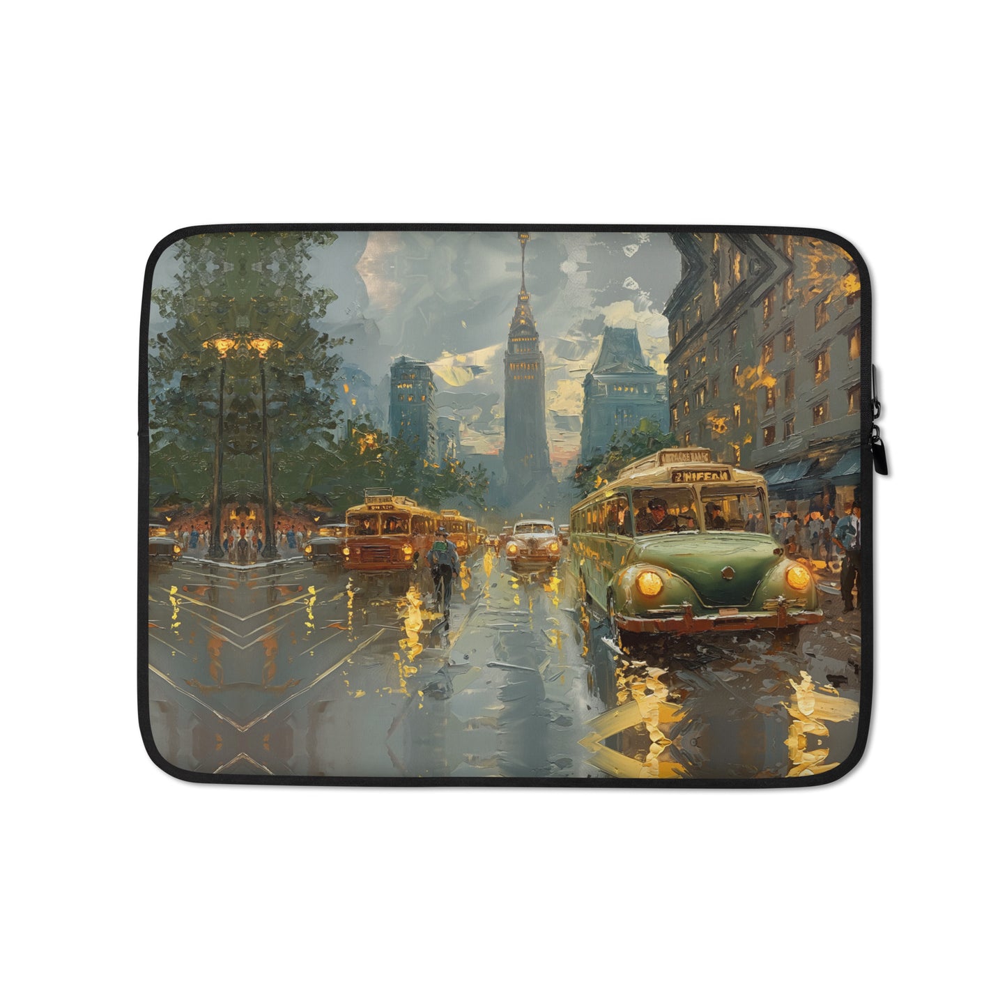 "City Light, Rainy Nights" Laptop Sleeve