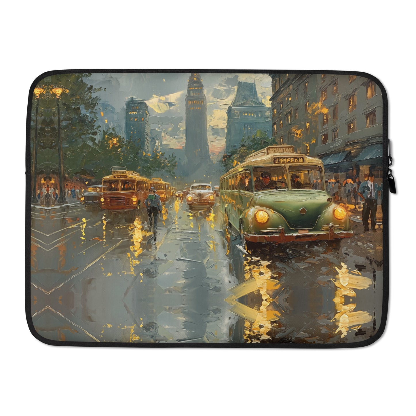 "City Light, Rainy Nights" Laptop Sleeve