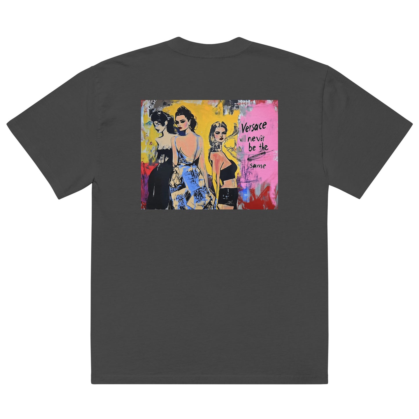 "Versace will never be the same" Oversized faded t-shirt
