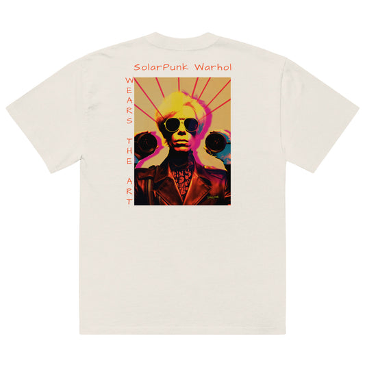 "Solarpunk Warhol" Oversized faded t-shirt