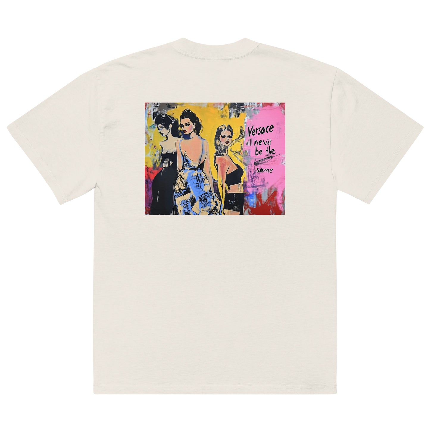 "Versace will never be the same" Oversized faded t-shirt