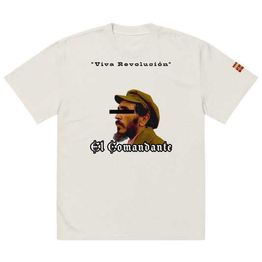 "El Comandante" Oversized faded t-shirt