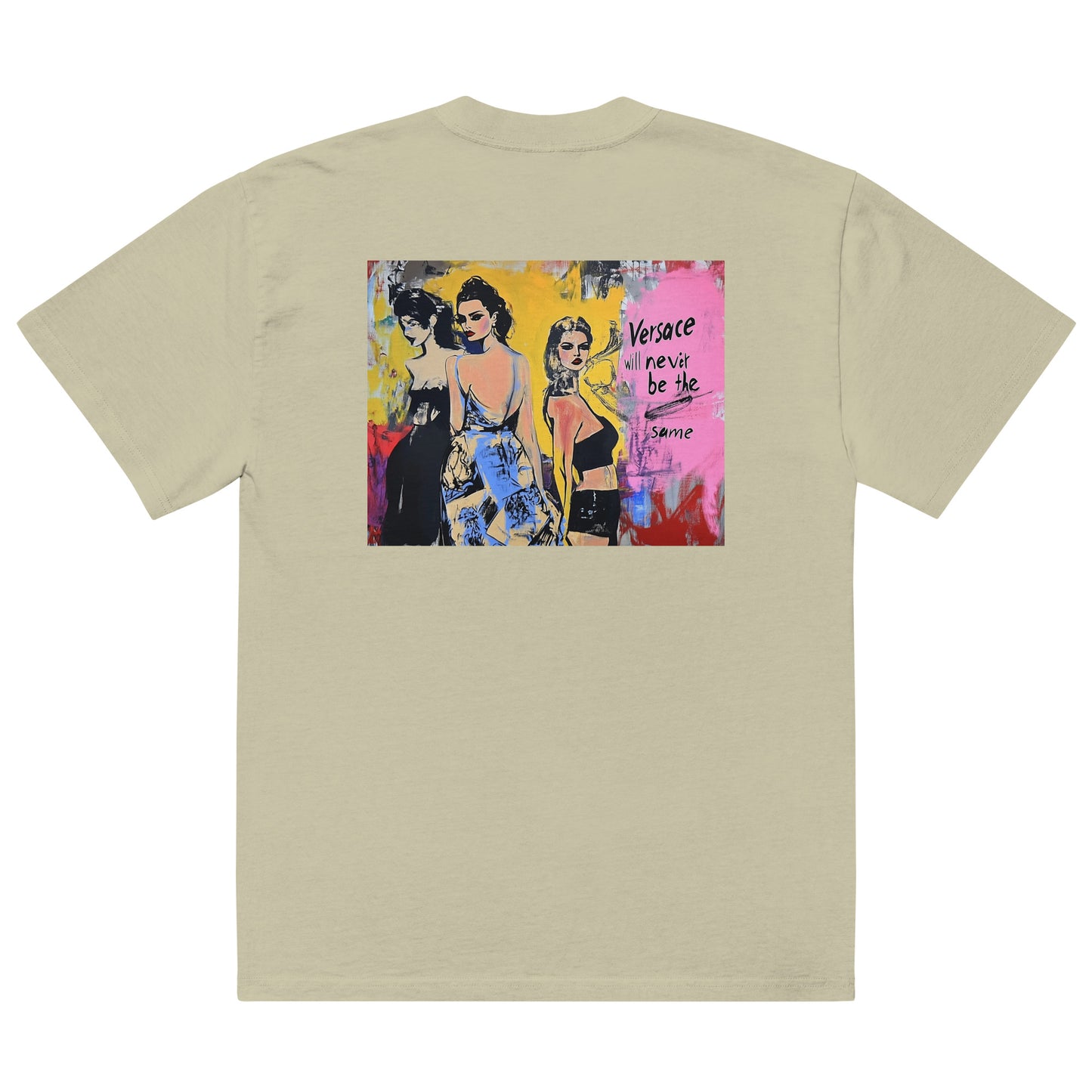 "Versace will never be the same" Oversized faded t-shirt