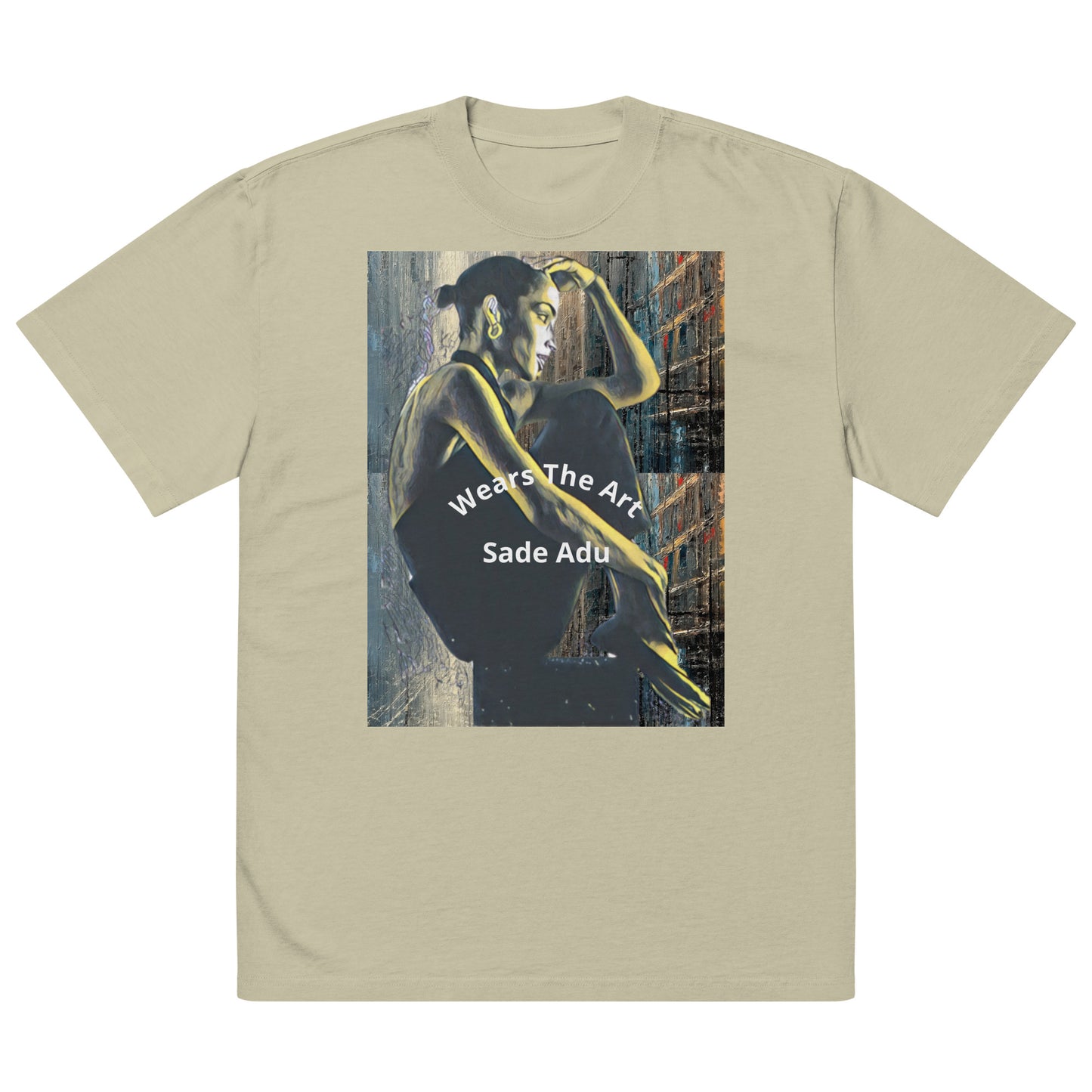 "Wears The Art: Sade" Oversized faded t-shirt