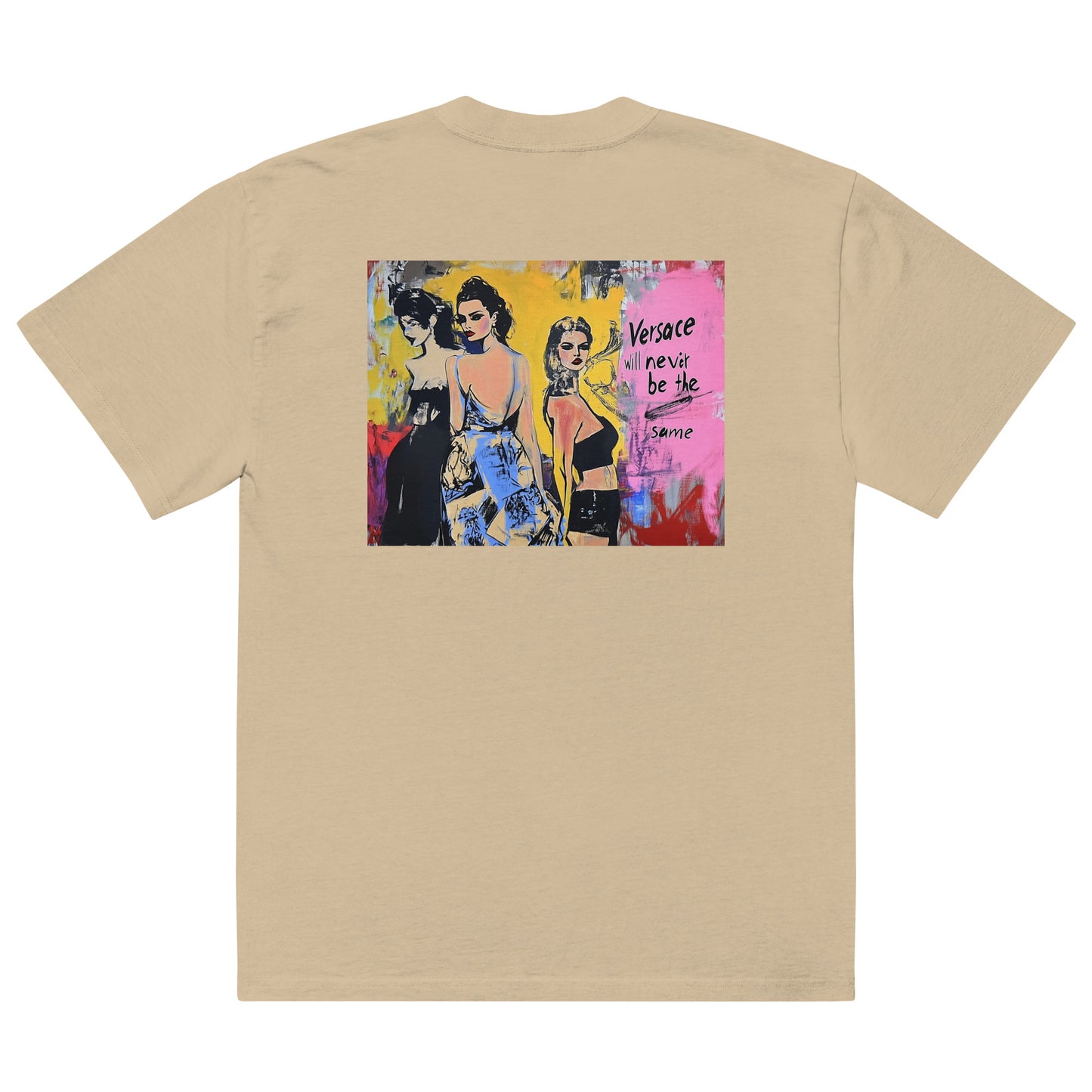 "Versace will never be the same" Oversized faded t-shirt