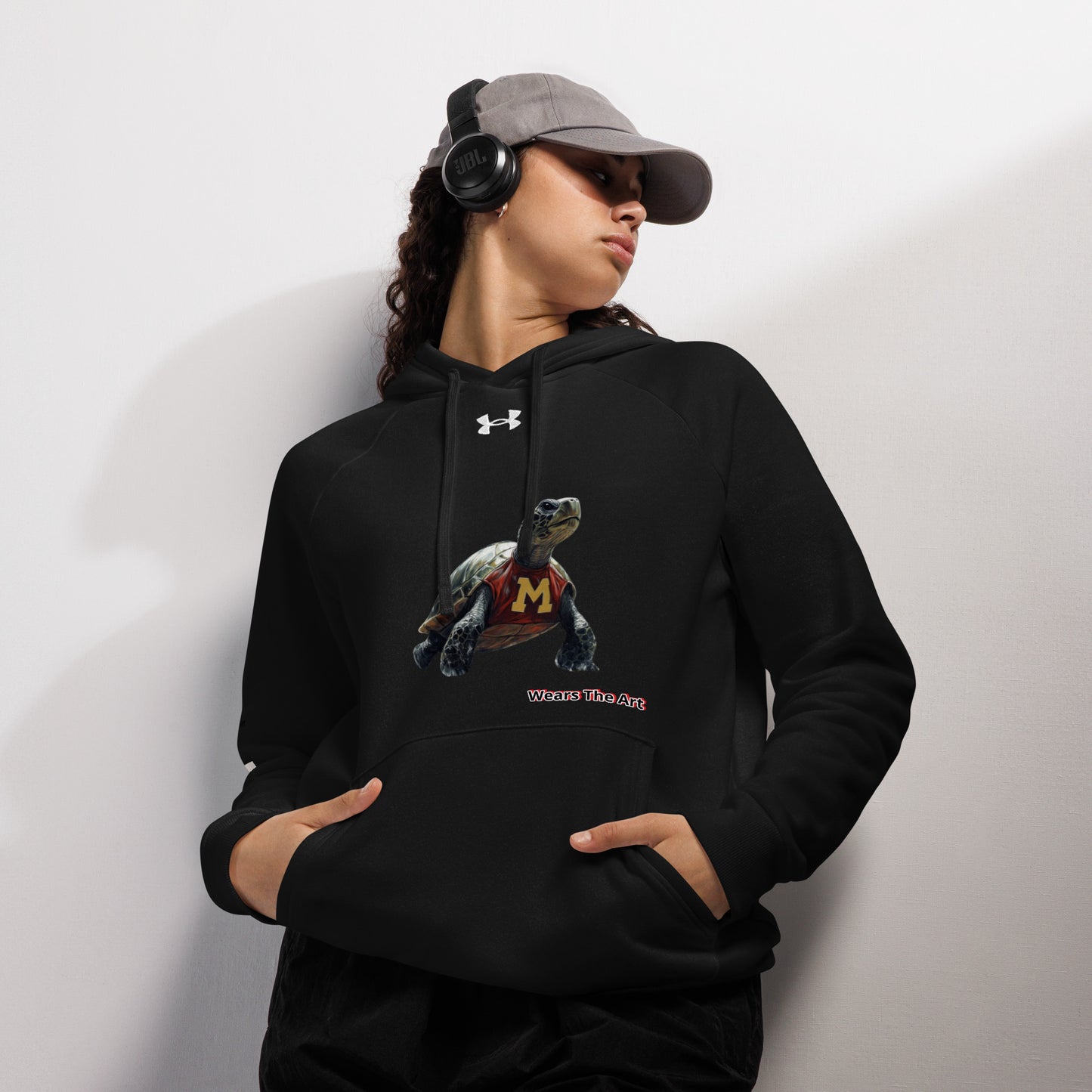 Wears The Art X Under Armour® Forever Testudo hoodie