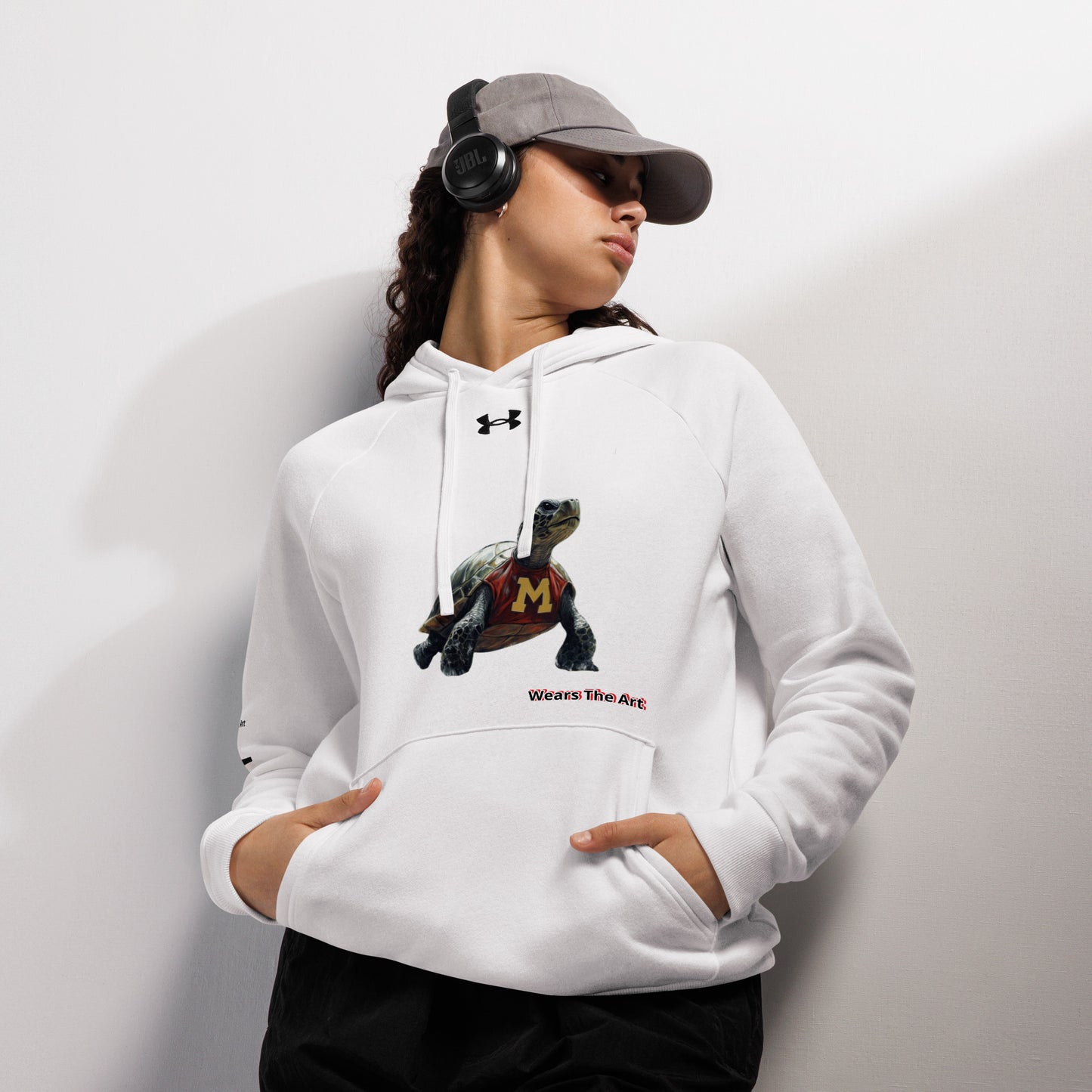 Wears The Art X Under Armour® Forever Testudo hoodie