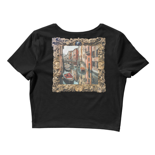 "Canale en La Grassa" Bologna, Italy Women’s Crop Tee