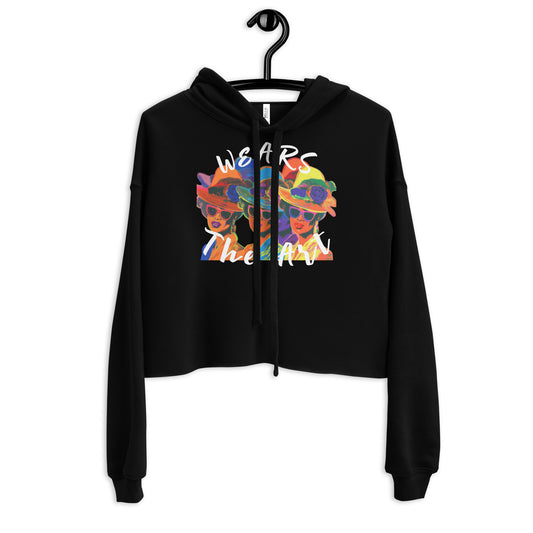 "Fedora Femme" Crop Hoodie