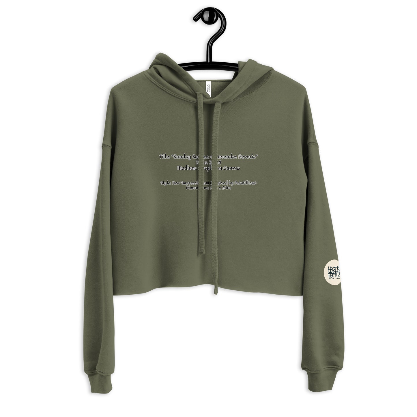 Sunday Serene: A Lavender Reverie Crop Hoodie