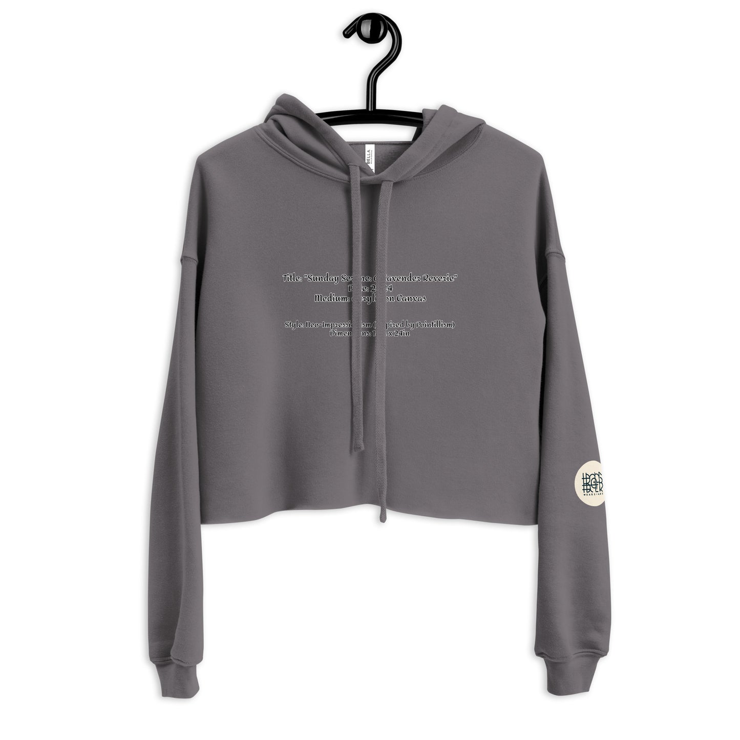 Sunday Serene: A Lavender Reverie Crop Hoodie
