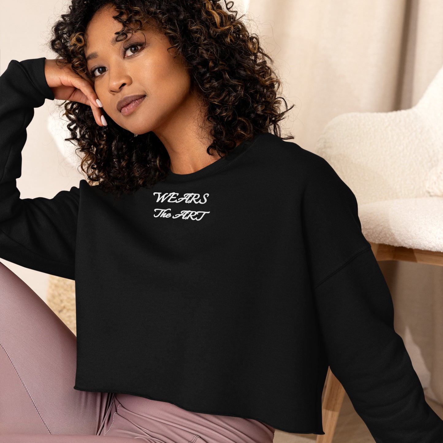 "Van Gogh" Crop Sweatshirt